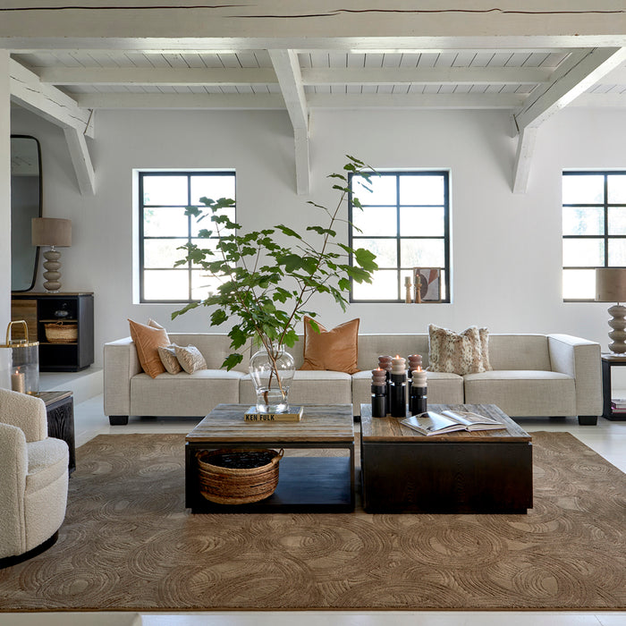 Rivièra Maison - Vloerkleed Delfina in Taupe van 100% Decolan 290x200 cm