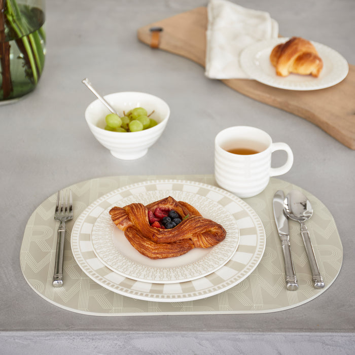 Riviera Maison Placemat Beige - RM Branding - Mdf (LxBxH) 45x31x0.5