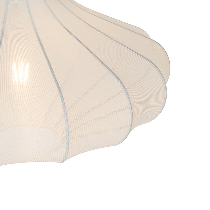 QAZQA Design hanglamp wit zijden 50 cm - Plu