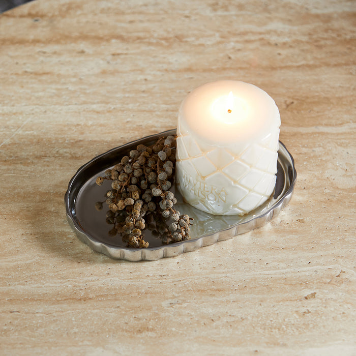 Riviera Maison Dienblad Klein Zilver - Wavy Mini - Aluminium