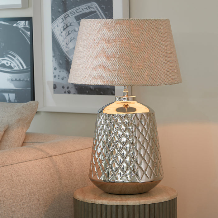 Riviera Maison Lamp Zilver - Maribel - Aluminium (ØxH) 30x41