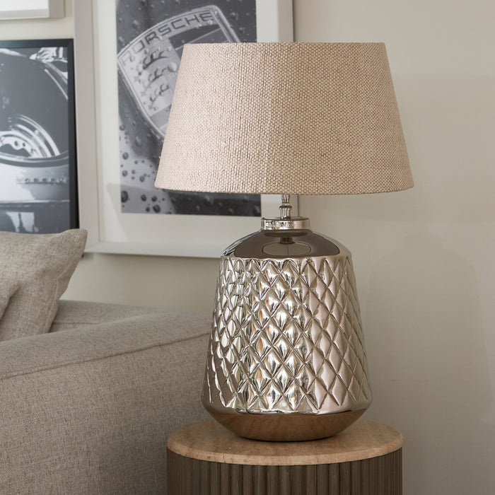 Riviera Maison Lamp Zilver - Maribel - Aluminium (ØxH) 30x41