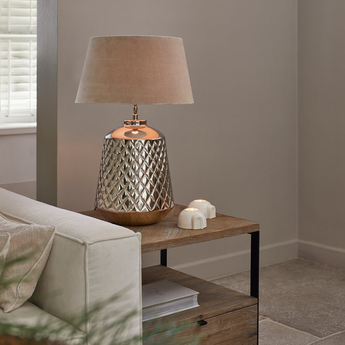 Riviera Maison Lamp Zilver - Maribel - Aluminium (ØxH) 30x41