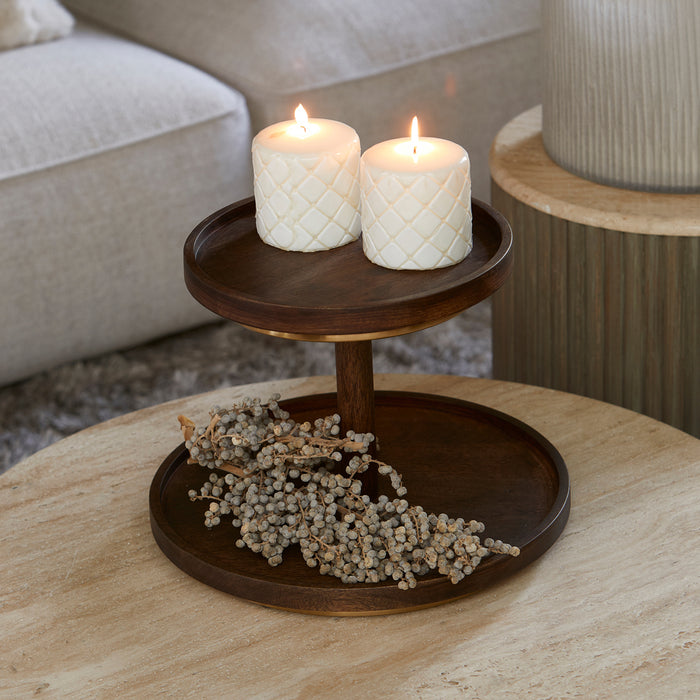 Riviera Maison Etagère 2 Laags Naturel - Boulay - Hout, IJzer