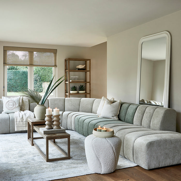 Rivièra Maison - Klassieke Staande Spiegel in Wit van D13 Vurenhout met Gehard Glas van 220x100cm