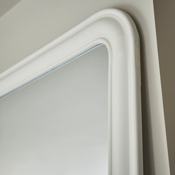 Rivièra Maison - Klassieke Staande Spiegel in Wit van D13 Vurenhout met Gehard Glas van 220x100cm