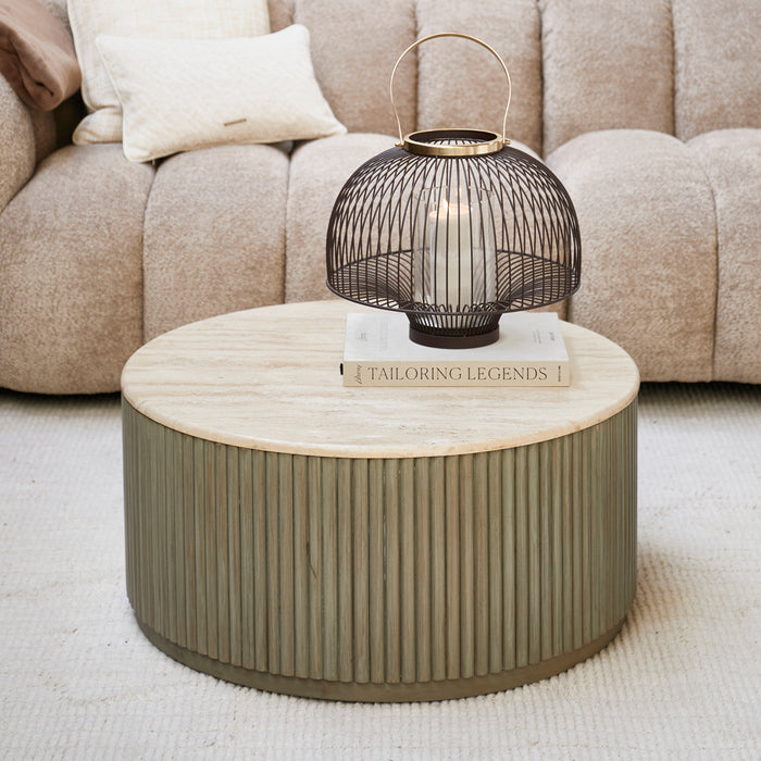 Riviera Maison Kaarsenhouder Stompkaars Bruin - Yulio - IJzer