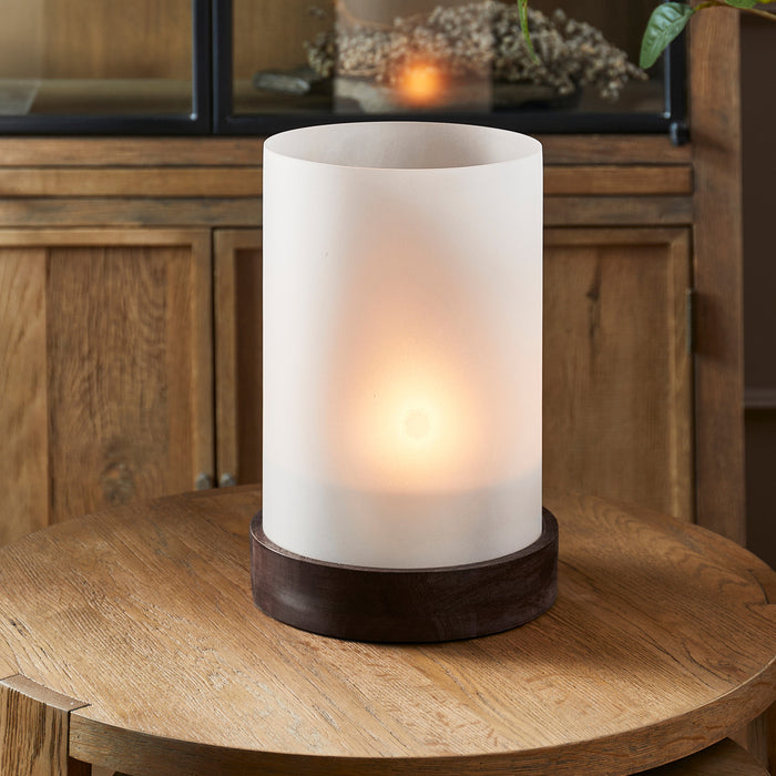 Riviera Maison Windlicht Bruin - Septi - Glas (ØxH) 22x31.5