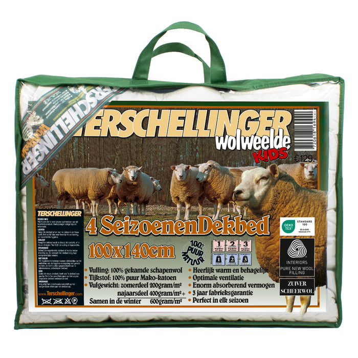 Terschellinger Wolweelde - Wollen - 4-Seizoenen Dekbed - 100x140cm