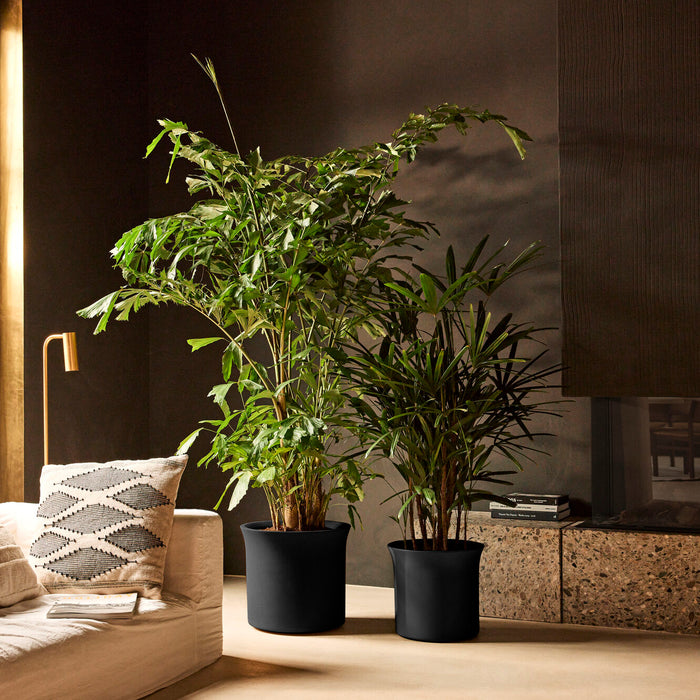 Elho June Tulip 47 - Zwart - Ø 47 x H 43 cm - Binnen en Buiten - 100% gerecycled