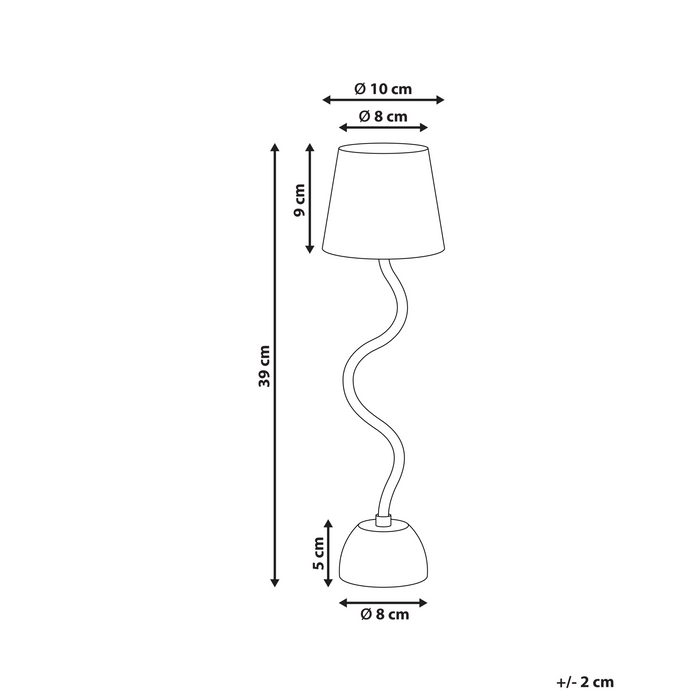 Beliani - VOUGA - Tafellamp - Zwart - Aluminium|IJzer
