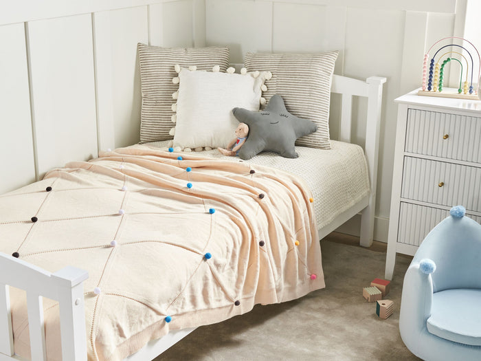 Beliani - GAIDAR - Kinderdeken - Beige - 130 x 170 cm - Katoen