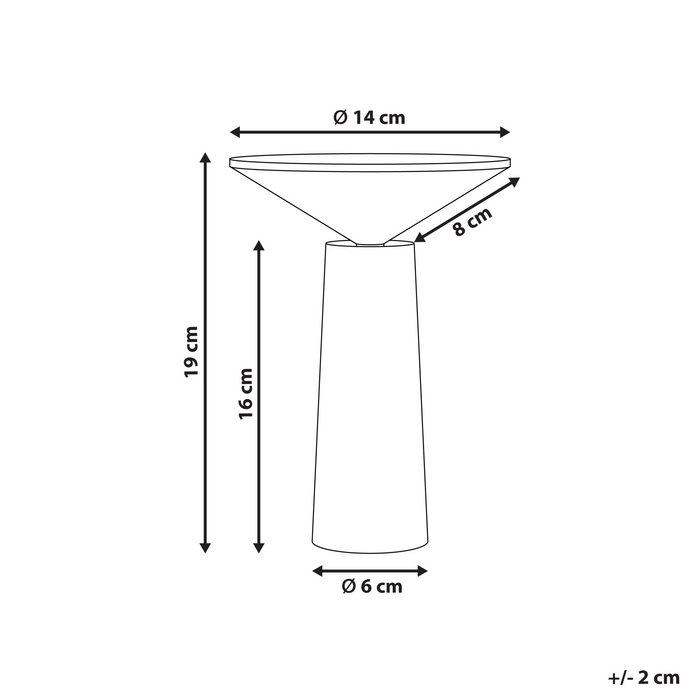 Beliani - LEVIRA - Tafellamp - Wit - IJzer