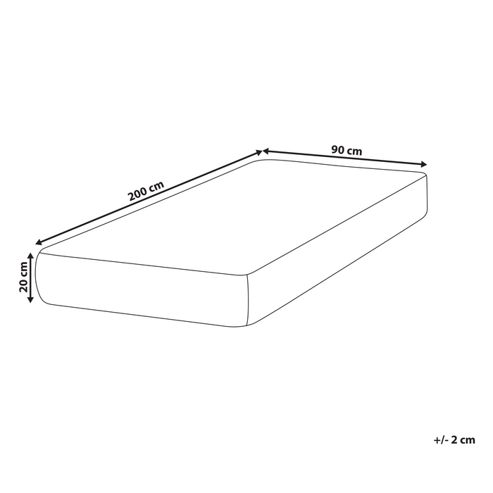 Beliani - PRECIOUS - Schuimmatras - Wit - 90 x 200 cm - Polyester