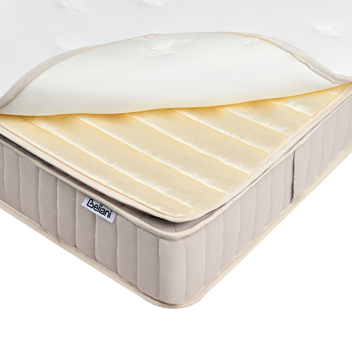 Beliani-DAYDREAM-Pocketveringmatras medium-Wit-90 x 200 cm-Polyester