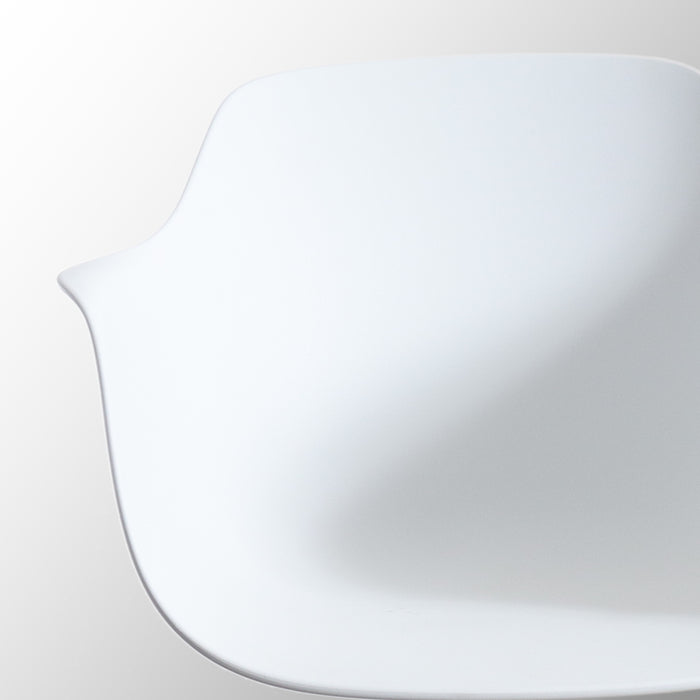 Nolon Nola-Puk Draaibare Eetkamerstoelen Wit - Zwart Onderstel - 2x