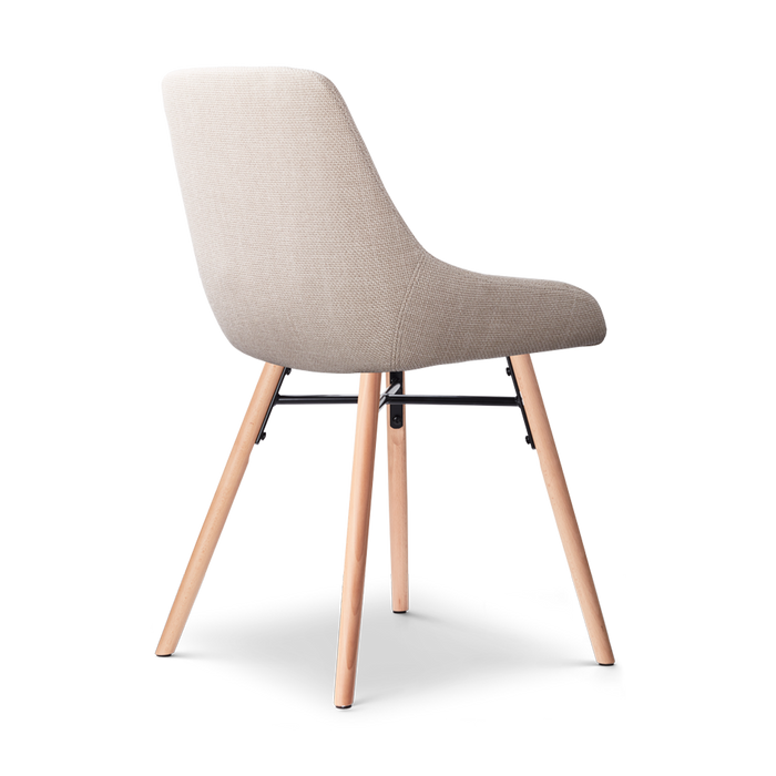 Nolon Nena-Isa Eetkamerstoelen Set van 2 - Beige - Houten Poten