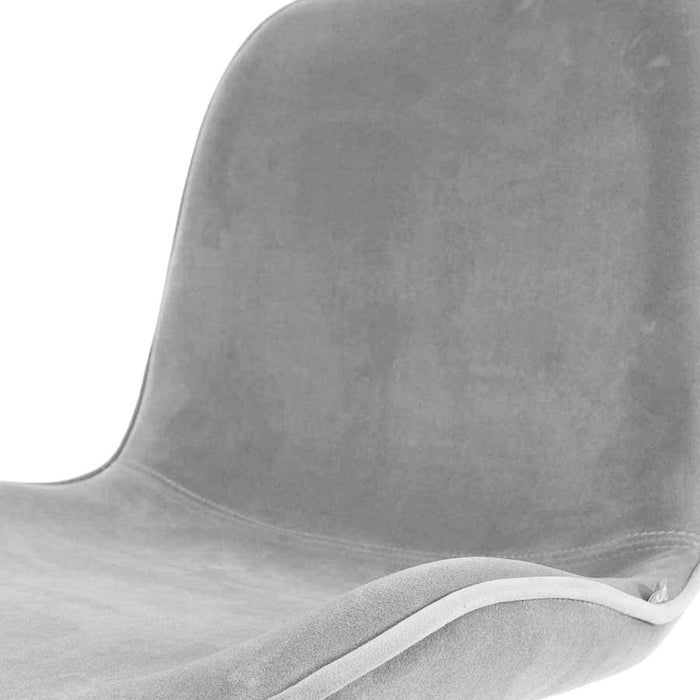 Nolon Noa-Fé Eetkamerstoelen Set van 2 - Velvet Grijs - Witte Poten