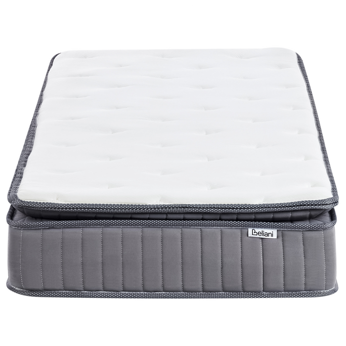 Beliani-PLEASANT-Pocketveringmatras hard-Wit-90 x 200 cm-Traagschuim