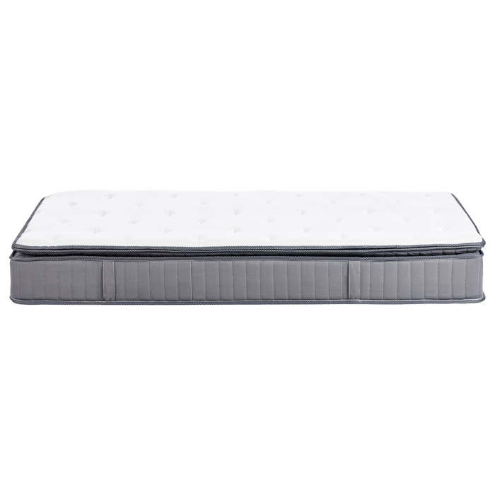 Beliani-PLEASANT-Pocketveringmatras hard-Wit-90 x 200 cm-Traagschuim