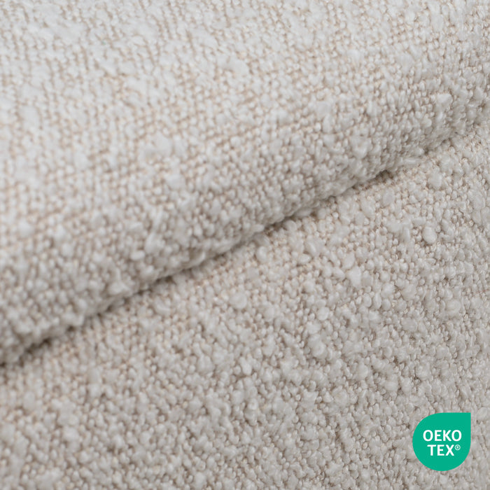 Nolon Noa-Eef Eetkamerstoelen Set van 2 - Bouclé Beige - Zwarte Poten