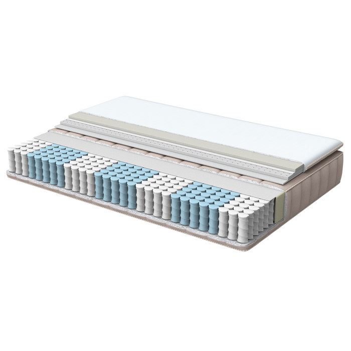 Beliani-DAYDREAM-Pocketveringmatras hard-Wit-90 x 200 cm-Polyester