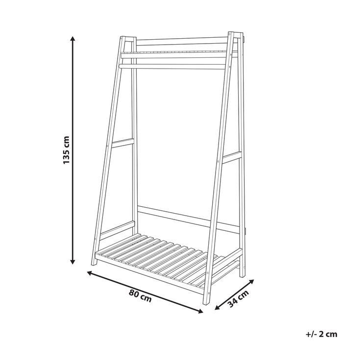 Beliani - BAKER - Kapstok - Lichtbruin - Bamboehout