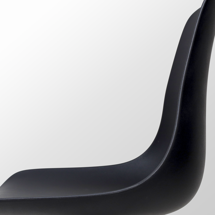 Nolon Nena-Pip Eetkamerstoelen Set van 2 - Zwart - Walnoot Poten