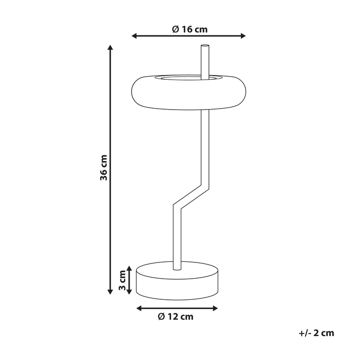 Beliani - ALVIELA - Tafellamp - Wit - Aluminium|IJzer