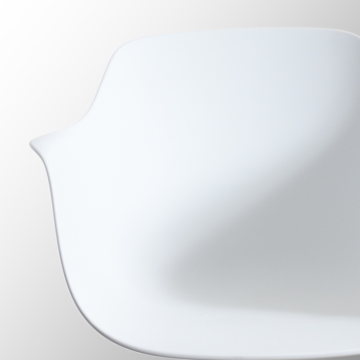 Nolon Noa-Puk Eetkamerstoelen Set van 2 - Wit - Zwart Onderstel