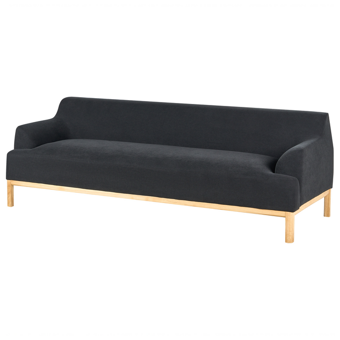 Beliani - SOSJO - Driezitsbank - Zwart - Polyester