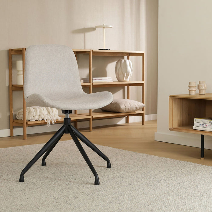 Nolon Nola-Fé Draaibare Eetkamerstoelen Set van 2 Beige - Zwart