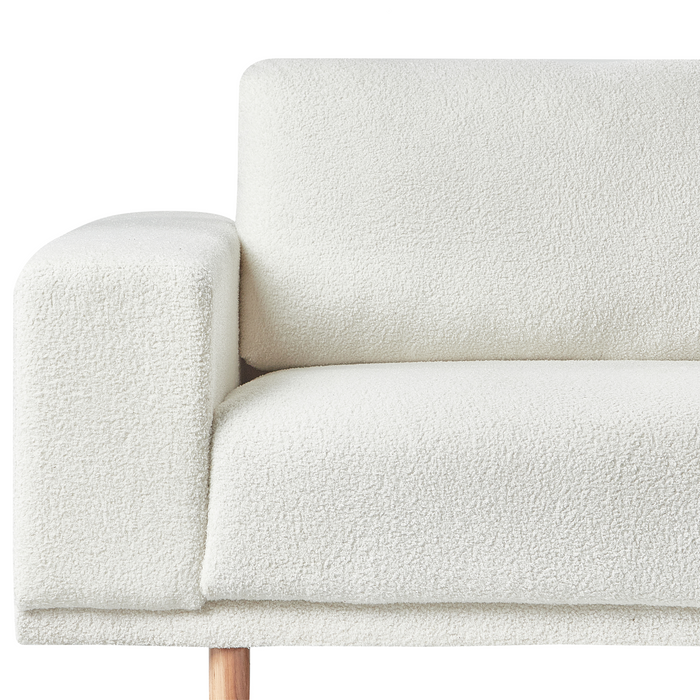 Beliani - NIVALA - Driezitsbank - Gebroken wit - Bouclé