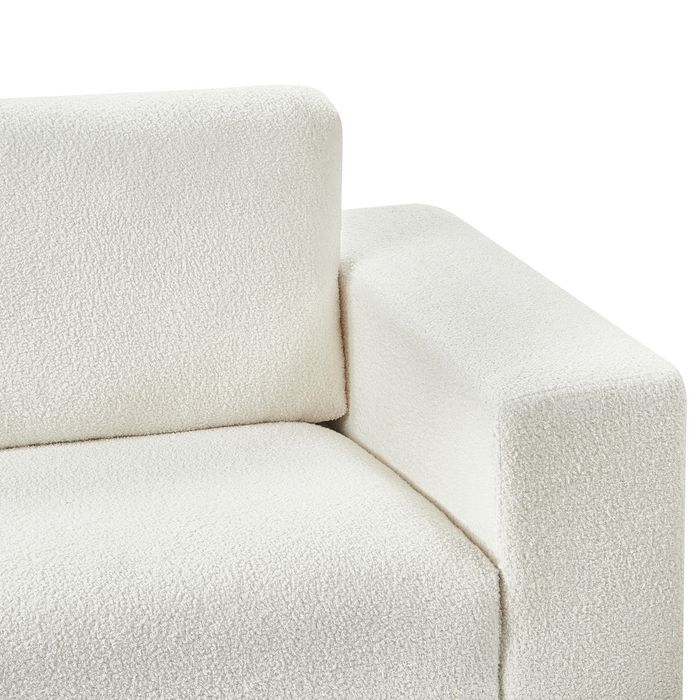 Beliani - NIVALA - Driezitsbank - Gebroken wit - Bouclé