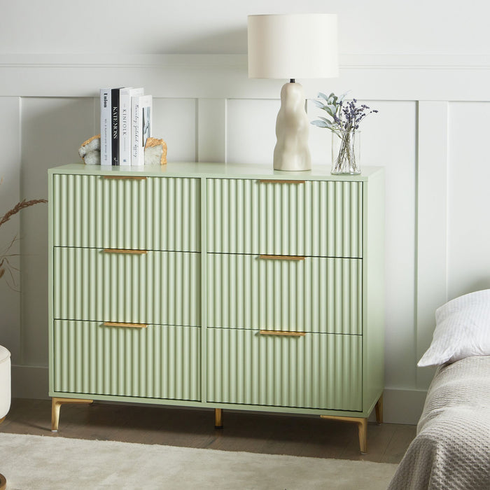 Beliani - WALCOTT - Ladekast met 6 lades - Lichtgroen - MDF