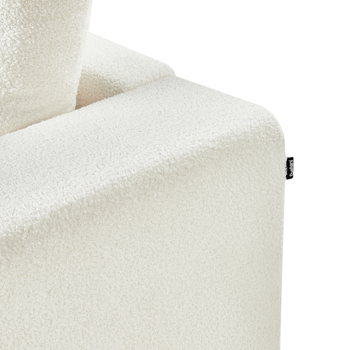 Beliani - NIVALA - Driezitsbank - Gebroken wit - Bouclé