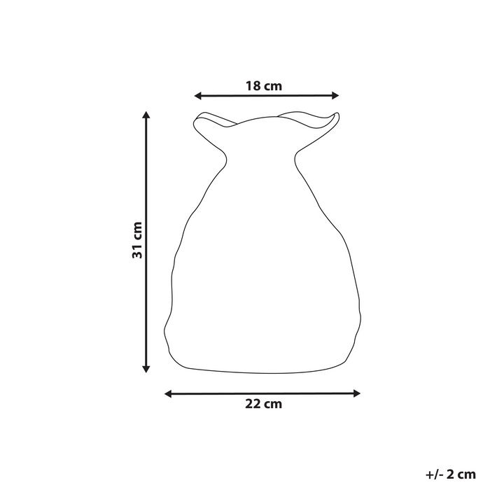 Beliani - COONTAIL - Bloemenvaas - Zwart - 31 cm - Steengoed