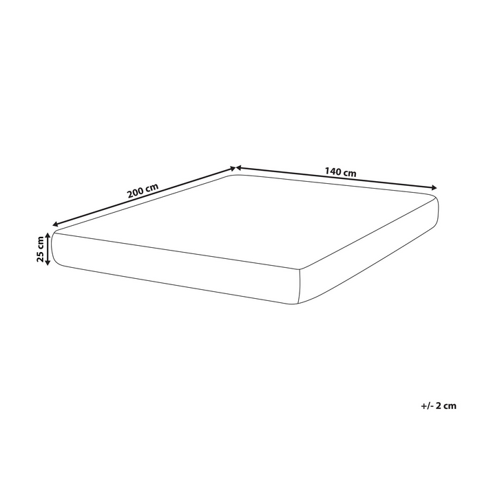 Beliani-DAYDREAM-Pocketveringmatras medium-Wit-140 x 200 cm-Polyester