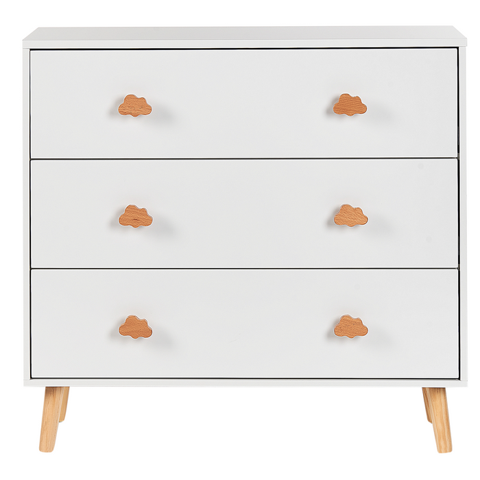 Beliani - CLOUDY - Commode - Wit|Lichthout - MDF