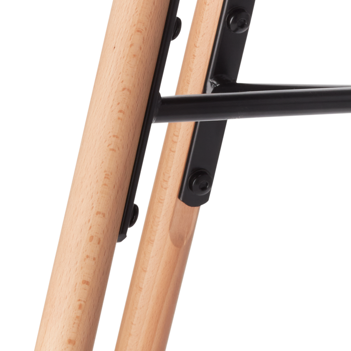 Nolon Nena-Pip Eetkamerstoelen Set van 2 - Zwart - Houten Poten