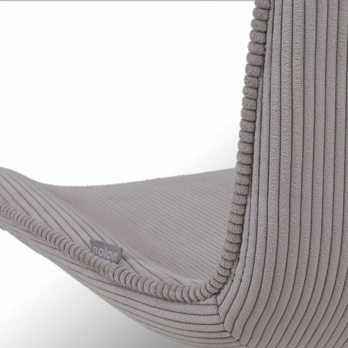 Nolon Nola-Fé Draaibare Eetkamerstoelen Set - Rib Warm Grijs - Wit