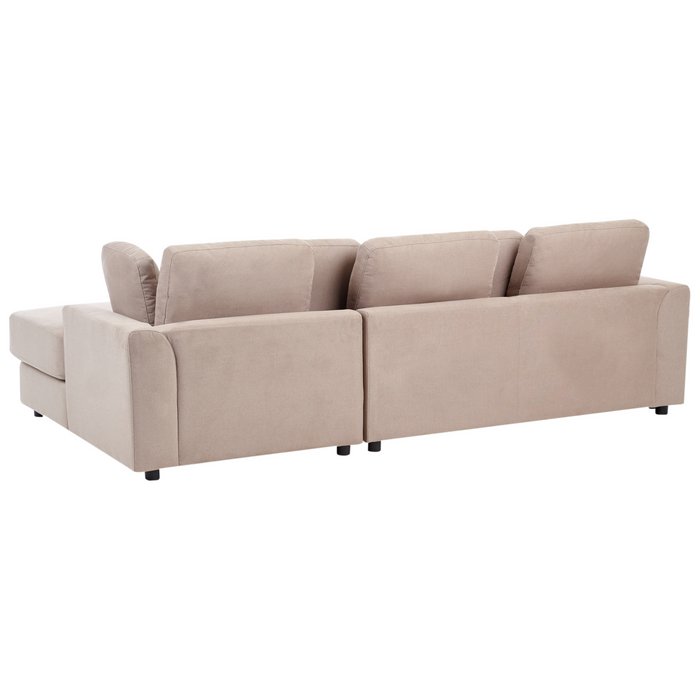 Beliani - KOHLO - Hoekbank - Taupe - Linkszijdig - Stof