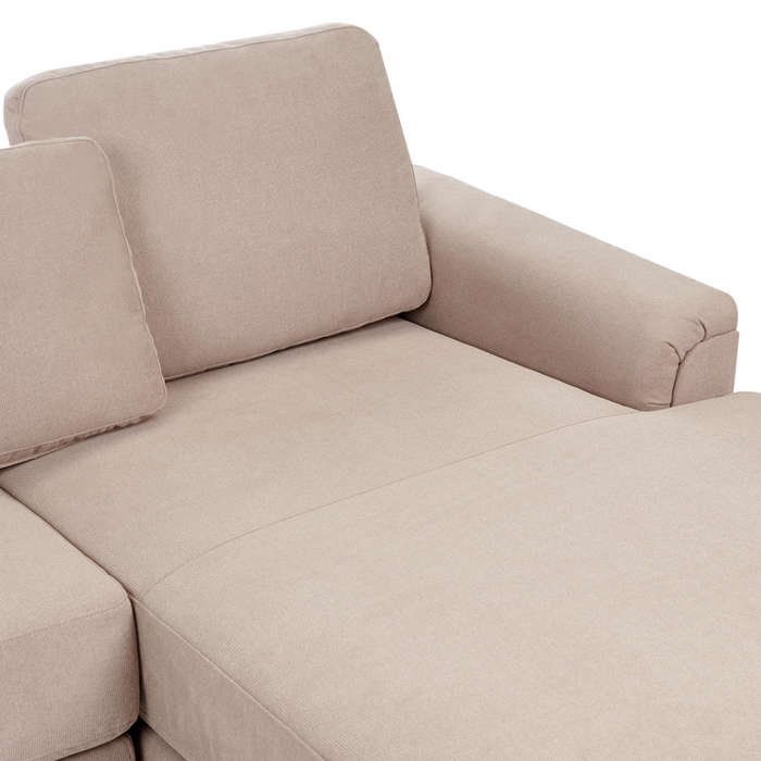 Beliani - KOHLO - Hoekbank - Taupe - Linkszijdig - Stof