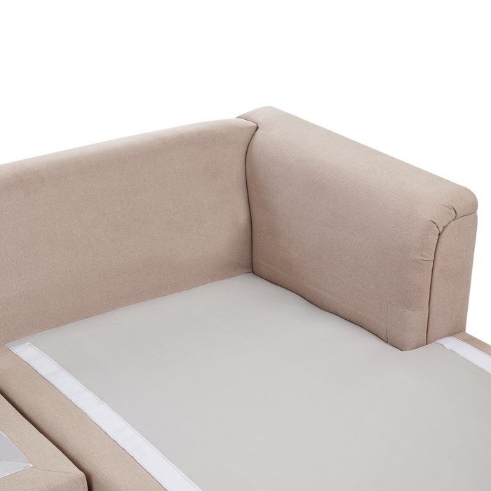 Beliani - KOHLO - Hoekbank - Taupe - Linkszijdig - Stof