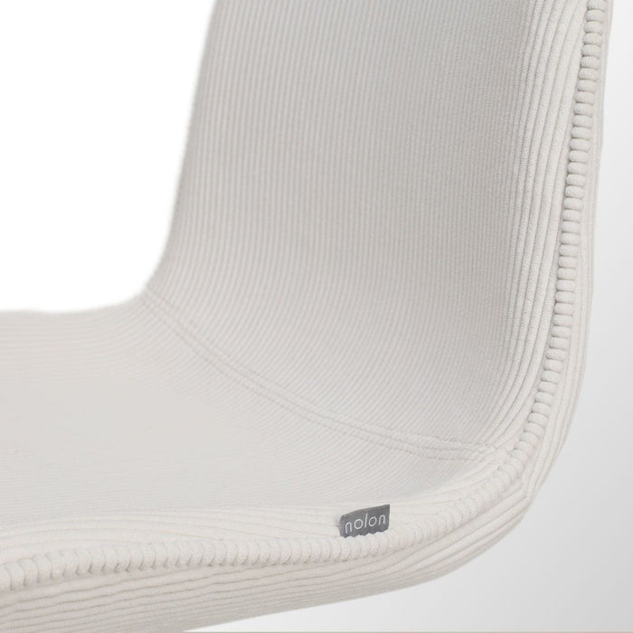 Nolon Nola-Fé Draaibare Eetkamerstoelen Set van 2 Rib Crème - Wit