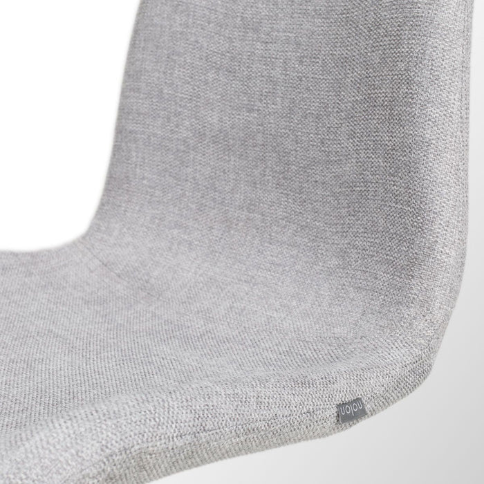 Nolon Nora-Fé Eetkamerstoelen Set van 2 - Lichtgrijs - Witte Poten