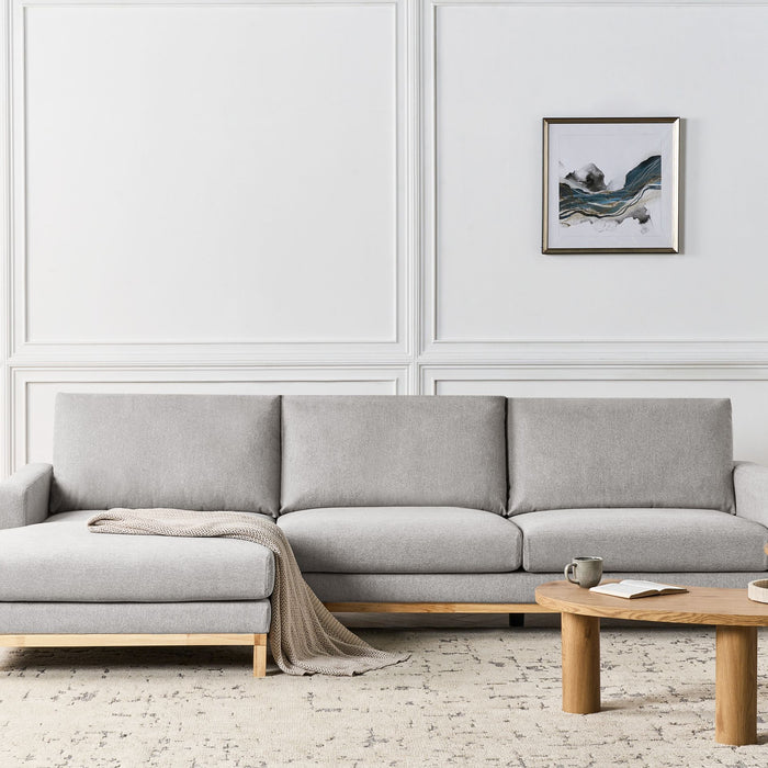 Beliani - SIGGARD II - Hoekbank - Grijs - Rechtszijdig - Polyester