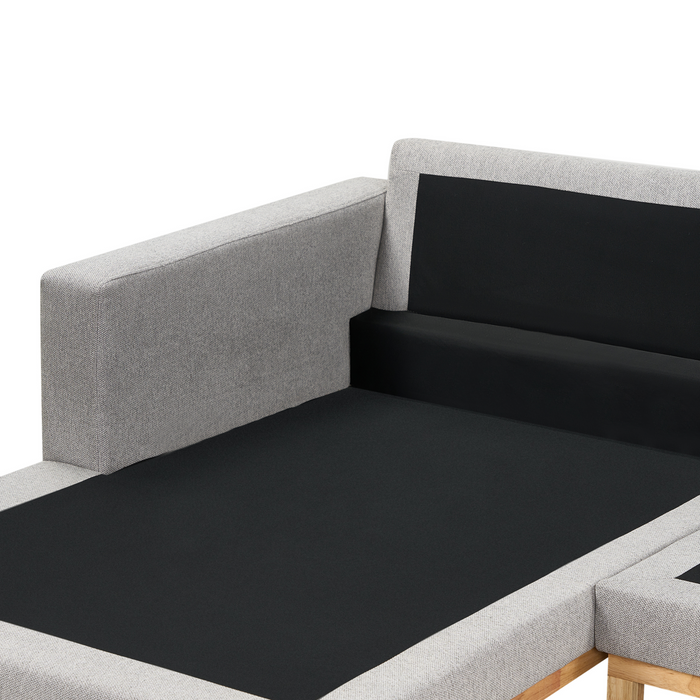 Beliani - SIGGARD II - Hoekbank - Grijs - Rechtszijdig - Polyester