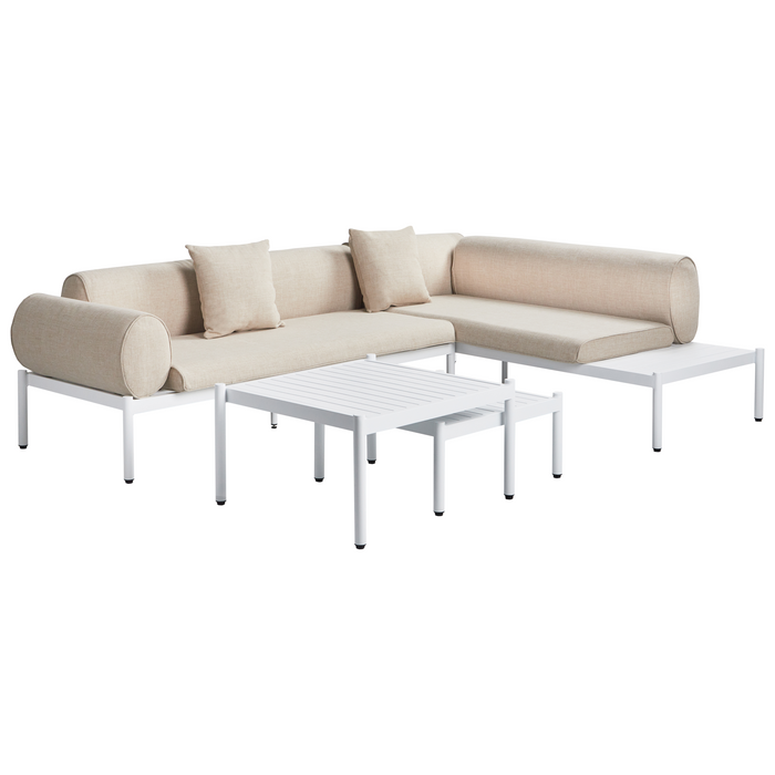Beliani - RASIGLIA - Loungeset 5-zits - Beige - Aluminium