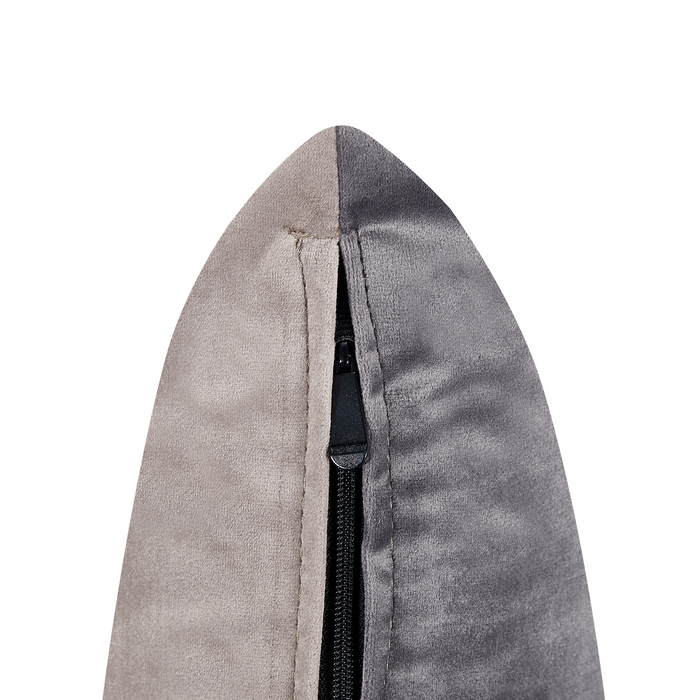 Beliani - GONESSE - Chaise longue - Taupe - Rechtszijdig - Fluweel